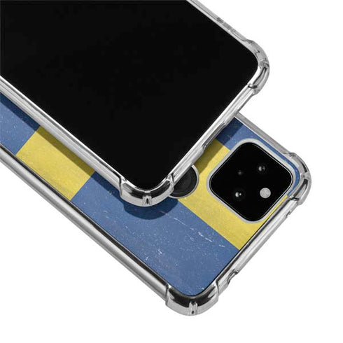 Sweden Flag Distressed Google Pixel 5a 5G Clear Case